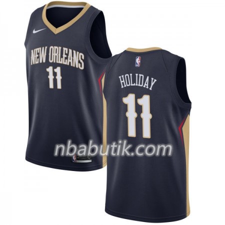 NBA Mænd Trøje New Orleans Pelicans Jrue Holiday 11 Nike 2017-18 Navy Swingman NBA Mænd Trøje New Orleans Pelicans Jrue Holiday 11 Nike 2017-18 Navy Swingman